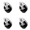 Service Caster 5 Inch Phenolic Wheel Swivel Bolt Hole Caster Set with Brake SCC-BH20S514-PHS-TLB-4 - alternate 1